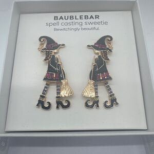 BaubleBar Spell Casting Sweetie Witch Dangle Earrings Black Purple